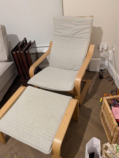 POANG Chair and footstool IKEA