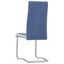 Cantilever Dining Chairs 2 pcs Blue Fabric Image 5