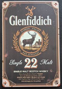 Glenfiddich, single malt, vintage style metal sign .