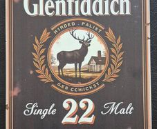 Glenfiddich, single malt, vintage style metal sign .