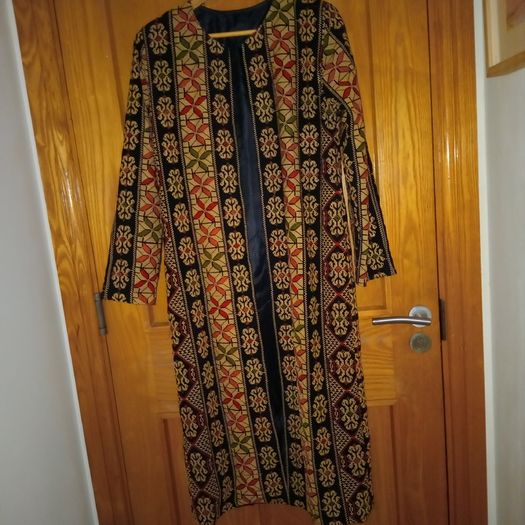 Nepali Haute Couture Traditional Costume Unisex Long Coat and Headdress.