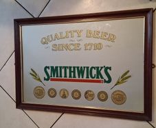 Large Smithwicks 1980s original Pub Mirror