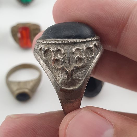 Ancient Inspired Brass Rings Set of 15 Collectible Jewellery Pieces