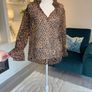 Ladies Monsoon Brown Liza Leopard Print Blouse Image 6