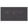 Sink Cabinet with Built-in Basin Grey Chipboard Image 8