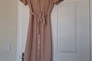 Camel color midi dress medium size