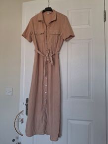 Camel color midi dress medium size
