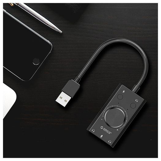 ORICO Multifunction USB External Digital Stereo Sound Card (3 AUX+Full Sound Control) (For PC/Laptop/PS/Mobile/Tablet) (Brand New/Warranty)