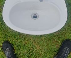 Bathroom sink and tap