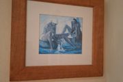 Women Bathing Signed Print 40xm x 40cm