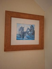 Women Bathing Signed Print 40xm x 40cm