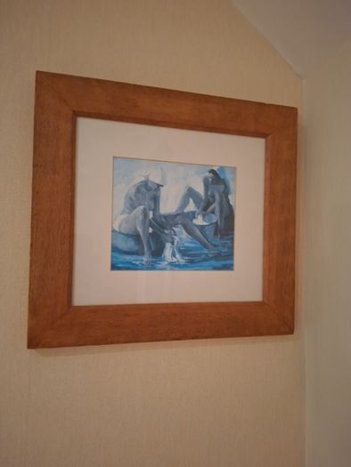Women Bathing Signed Print 40xm x 40cm