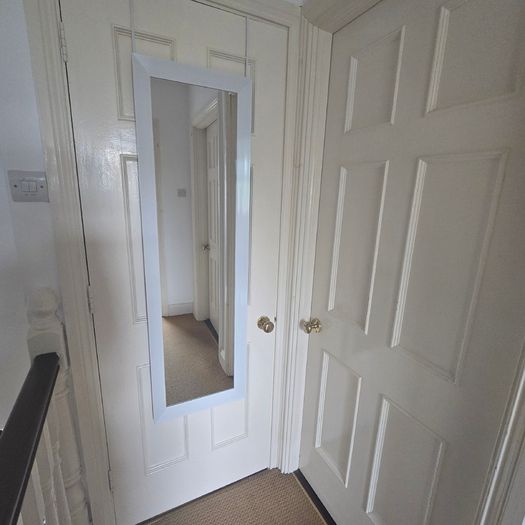 Over The Door Mirror 39cm x 139cm - White