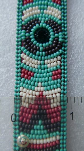 Vintage Handmade Turquoise Seed Bead  Bracelet