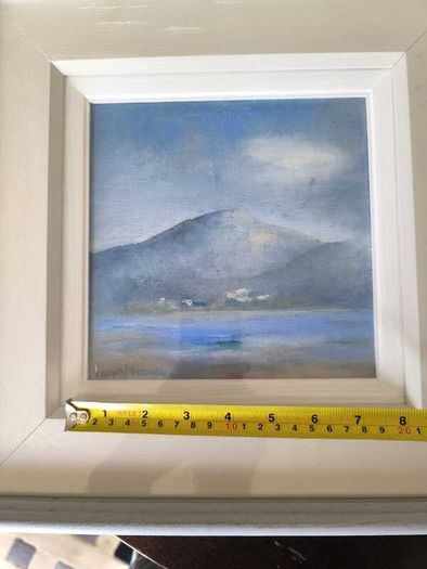 Framed landscape painting