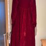 Vintage ladies red velvet cape coat Image 3