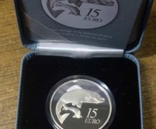 Ireland 15 euro silver proof coin 2011. Salmon