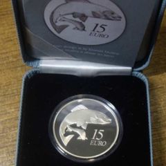 Ireland 15 euro silver proof coin 2011. Salmon