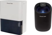 10 Litre/Day Dehumidifier,White &amp; RHDH1061B 300ml/day, Black Dehumidifier with Auto Defrost for Home, Kitchen, Basement, Garage, Caravan, Bathroom, Lightweight, 15m2 Room Size