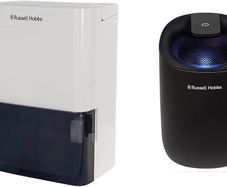 10 Litre/Day Dehumidifier,White & RHDH1061B 300ml/day, Black Dehumidifier with Auto Defrost for Home, Kitchen, Basement, Garage, Caravan, Bathroom, Lightweight, 15m2 Room Size