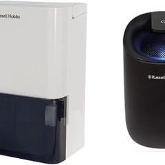 10 Litre/Day Dehumidifier,White & RHDH1061B 300ml/day, Black Dehumidifier with Auto Defrost for Home, Kitchen, Basement, Garage, Caravan, Bathroom, Lightweight, 15m2 Room Size