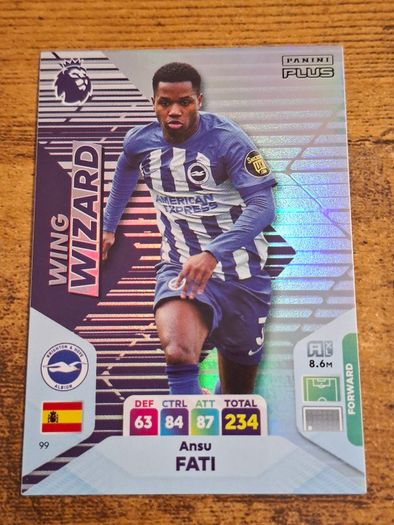 Panini Adrenalyn XL Plus Premier League 2024 Ansu Fati Brighton Wing Wizard - free standard postage