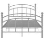 Bed Frame Grey Metal 120x200 cm Image 6