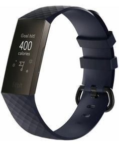 Small Navy Silicone Strap Buckle For Fitbit Charge 3 4 Replacement Band