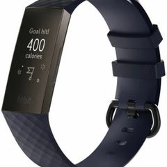 Small Navy Silicone Strap Buckle For Fitbit Charge 3 4 Replacement Band