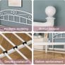 Canopy Bed Frame King Size with Ornate European Style Headboard & Footboard Image 3