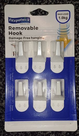 Removable Hook 6 in pk