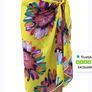 Yellow Floral beach scarf 95x150 Image 5