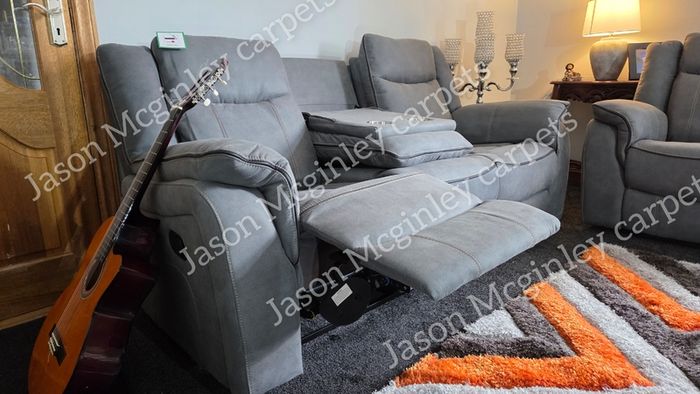 Mica Reclining Sofa - Grey