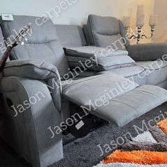 Mica Reclining Sofa - Grey