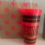 New Victoria's Secret PINK Plastic Cup with Straw Image 2