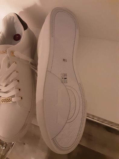 ladies Guess white runners