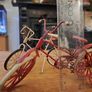Vintage Decorative Metal Bicycle Ornaments Set of 2 Image 2