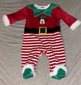 Minnie Mouse Christmas outfit babygro 0-3 months