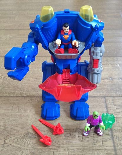 IMAGINEXT Batman Robo Batcave PlaySet with Batman Robot and  Superman Robot