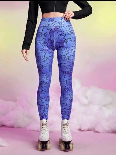 SHEINNeu Allover Print Leggings Size S
