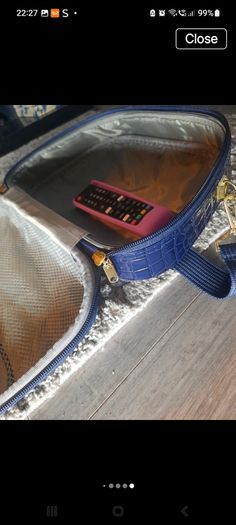 Navy hardcase travel bag