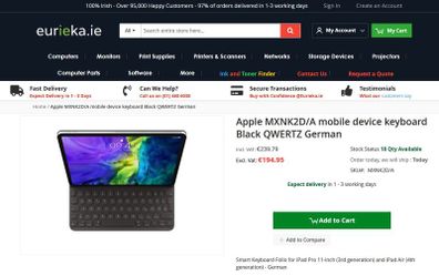 Apple Smart keyboard folio case QWERTZ - German