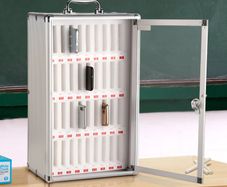 36 Slots Cell Phone Storage Cabinet Aluminum Alloy Wall Mounted & Key Lock