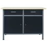 Workbench Black 120x60x85 cm Steel Image 3