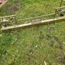 antique brass fire fenders up to  6 feet long.  One with horses is 50 inches long x 14.deep.x 15.high. Image 5
