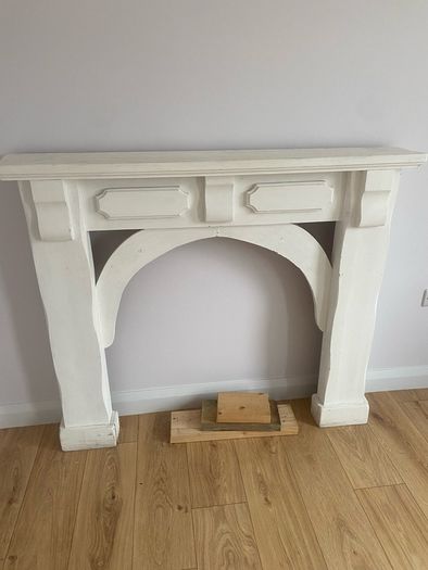 wooden fireplace