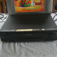 JVC HR-J436MS 4-Head VHS VCR Player Tested & Working w/ Remote & SCART Cable