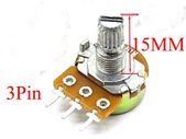 WH148 Potentiometer 3Pin 15mm Shaft Amplifier B100K