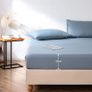 Fitted Sheet Bed Sheets 25CM Extra Deep Pocket Sheets Soft and Breathable Machine Washable Fitted Bedding Sheets Single Double King Super King Size (Gray, Double) Image 2
