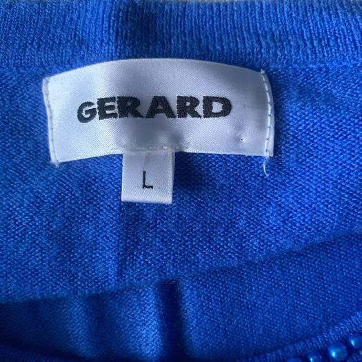 Gerard blue jumper with beaded neckline jumper. Size L
